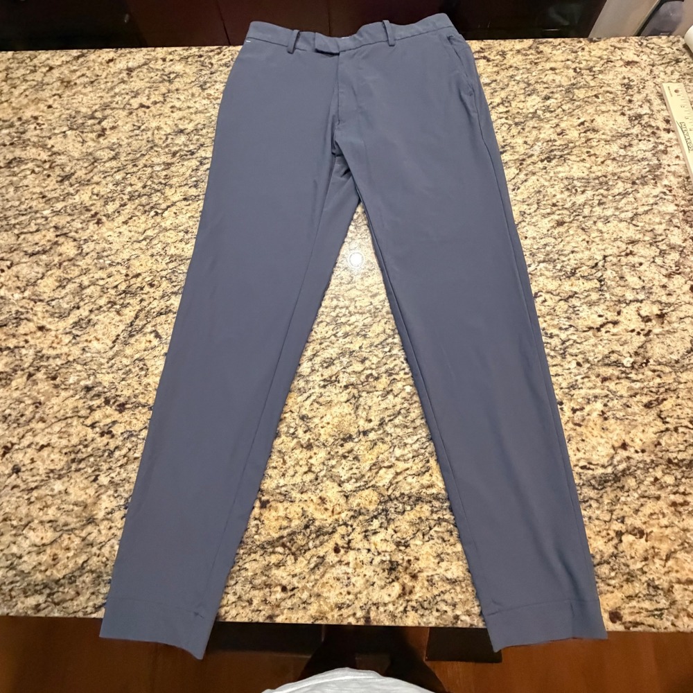 Peter Millar Crown Crafted Men 32/30 Blue Gray Performance Trousers Pants ws